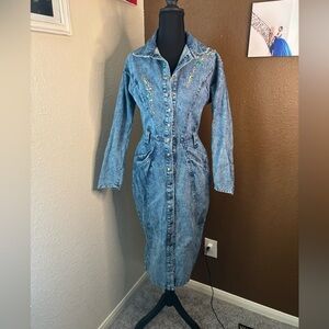 Othr Blue Denim Long Sleeve Dress